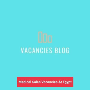 Medical Sales Vacancies At Egypt